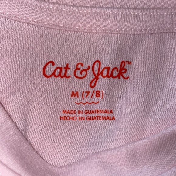 Cat & Jack Candy Cane Heart Long Sleeve Christmas Holiday Shirt - Soft Pink - Picture 6 of 6